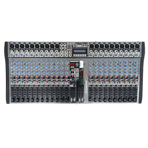 Mixer K2 Áudio 24 Canais com USB e Interface Km-2406 USB