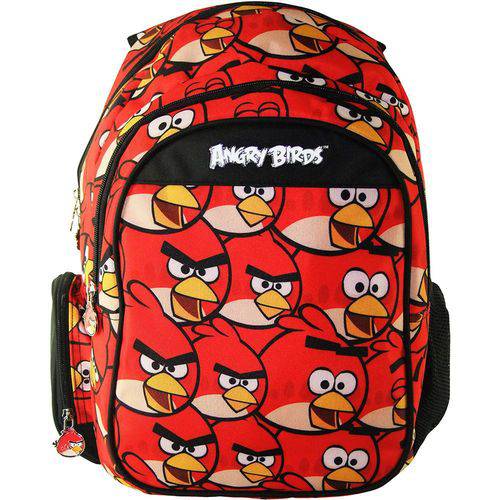 Mochila de Costa C/Porta Notebook Angry Birds Vermelho