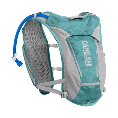 Mochila de Hidratação Feminina CamelBak Women´s Circuit Vest para Corridas de Trail Running e Corrida em Geral com Sistema Crux Standard de 1,5 Litros Azul e Cinza