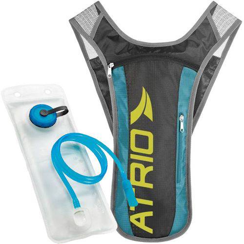 Mochila de Hidratação Térmica + Bolsa de Água 1,5 L Bike Atrio BI052 Sprint Preta Azul