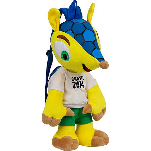Mochila de Pelúcia Boneco Fuleco P Copa do Mundo da FIFA 2014 - FIFA