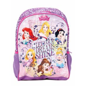 Mochila Escolar Disney Princesas Infantil para Menina - Lilás