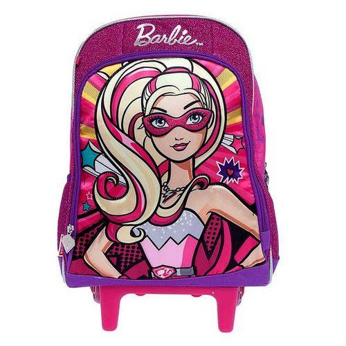 Mochila Escolar G de Rodinhas Barbie Super Princesa - Sestini