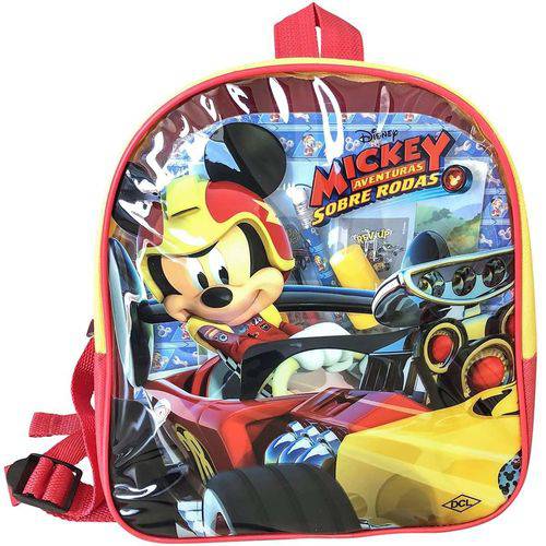 Mochila Escolar Mickey Mouse C/livros + Acessororios Dcl