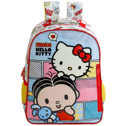 Mochila Infantil Hello Kitty e Mônica de Costas Grande - Ref: 7912 - Xeryus