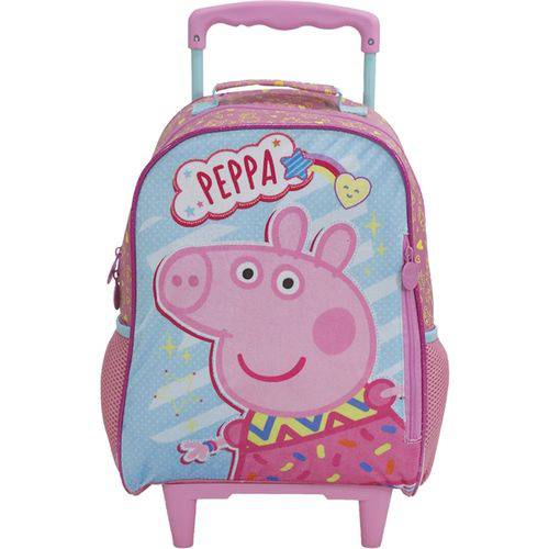 Mochila Infantil Peppa Pig de Rodinha Média - Ref: 7691 - Xeryus