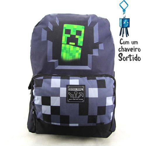 Mochila Minecraft de Costas com Chaveiro Sortido Dmw Bags 11268