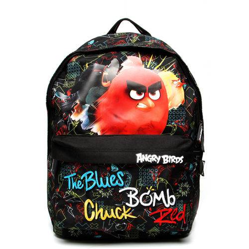 Mochila Santino Angry Birds Preta/Vermelha