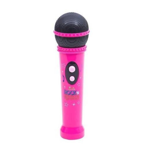 Mochilete Barbie Rock N Royals em Poliéster G, + Microfone, Puxador Resistente, Rosa - Sestini