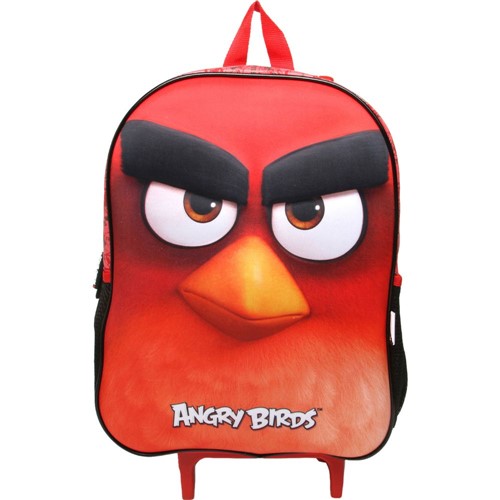 Mochilete Escolar 3D Angry Birds Poliester Vermelha - ABC801603 SANYA