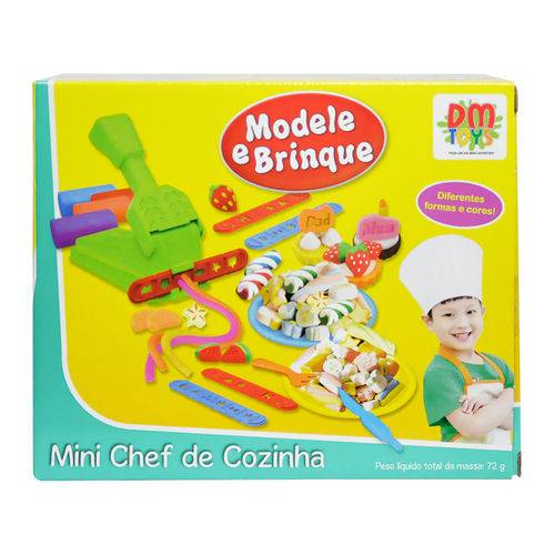 Modele e Brinque Mini Chefe Cozinha Kit Massinha Atóxica (DMT4730)