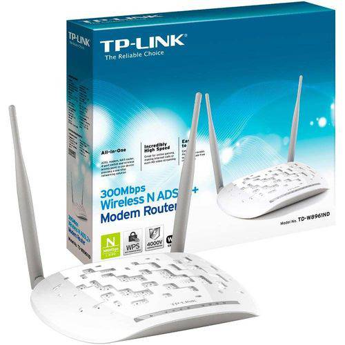 Modem Roteador Wireless ADSL TP-LINK TD-W8961N de 300MBPS