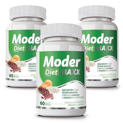 Moder Diet Maxx - Emagrecedor | Original | 500mg - 03 Potes