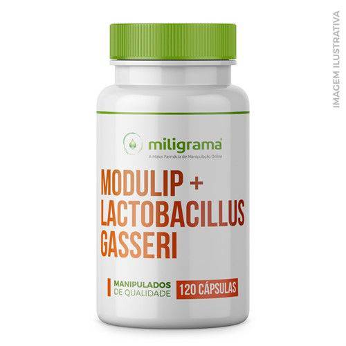 Modulip 100mg + Lactobacilus Gasseri 1Bilhão/UFC Reduzindo Medidas Sem Estresse - 120 Cápsulas