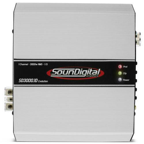 Módulo Amplificador de Som Automotivo Soundigital SD3000.1D EVO 2 Ohms