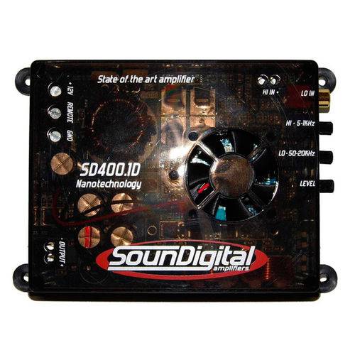 Módulo Amplificador de Som Automotivo SOUNDIGITAL SD400.1D 1 OHMS