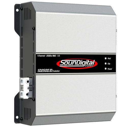 Módulo Amplificador de Som Automotivo SOUNDIGITAL SD2500.1D EVO 2 Ohms
