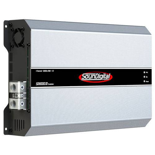 Módulo Amplificador de Som Automotivo SounDigital SD8000.1D EVO 1 Ohm