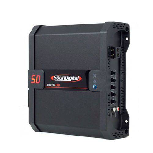 Módulo Amplificador Digital SounDigital SD3000.1D EVO 2.1 Black 1 Canal 2 Ohms