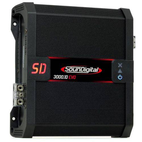 Módulo Amplificador Digital Soundigital Sd3000.1d Evolution - 1 Canal - 3400 Watts Rms - 2 Ohms