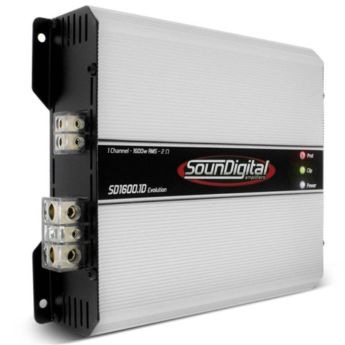 Módulo Amplificador Digital Soundigital Sd1600.1d Evolution 1800 Watts 1ohms