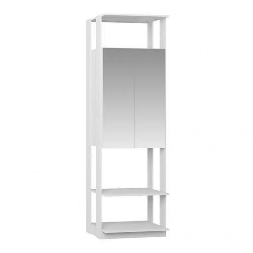 Módulo Closet com Espelho 2 Portas Clothes Be Mobiliário Branco