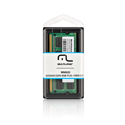 Módulo de Memória Multilaser Sodimm DDR3 8GB PC3L-12800 - MM820 MM820