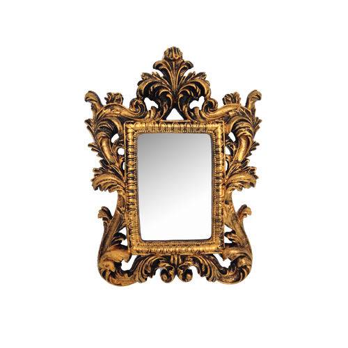 Moldura Decorativa com Espelho - Arte Retrô - 001-60 - Ouro Velho