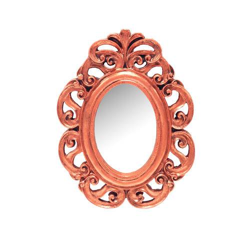 Moldura Decorativa com Espelho Itália Cobre - Arte Retrô