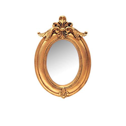 Moldura Decorativa com Espelho Rússia Ouro Velho - Arte Retrô