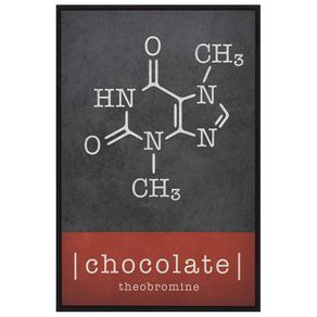Moléculas Chocolate Quadro 20 Cm X 30 Cm Preto/multicor