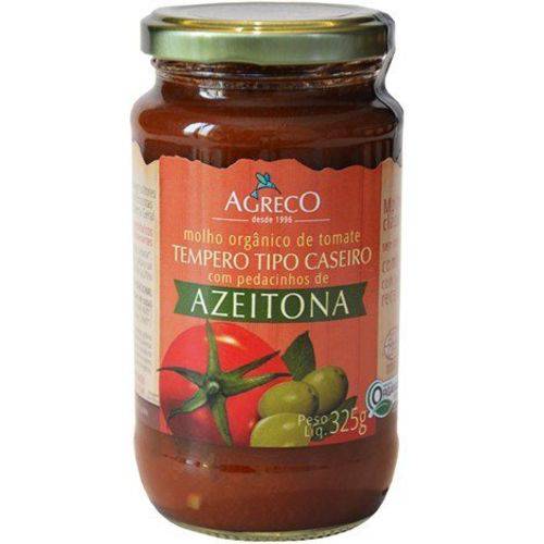 Molho de Tomate C/azeitonas Orgânico 325g Agreco