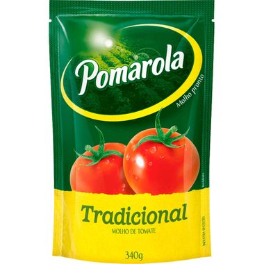 Molho de Tomate Tradicional Refogado Pomarola Sachê 340g Cj. C/ 6 Un.