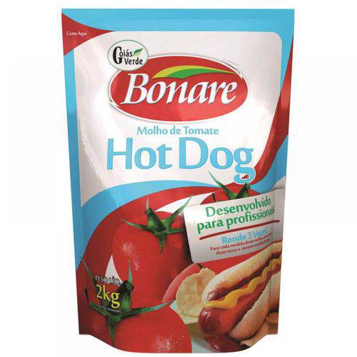 Molho Tom Bonare 2kg-sache Hot Dog