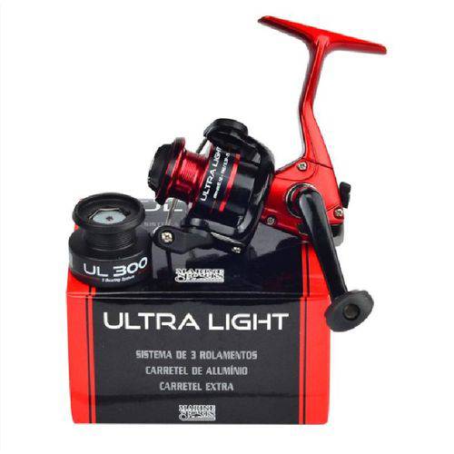Molinete Ultra Light UL300 3 Rol Carretel Extra M. Sports