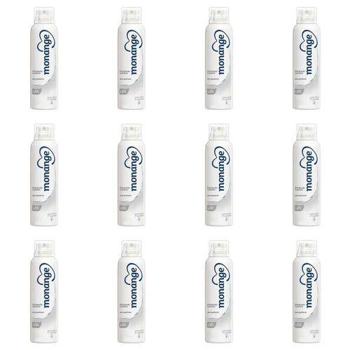 Monange Desodorante Aerosol Sem Perfume 90g (kit C/12)