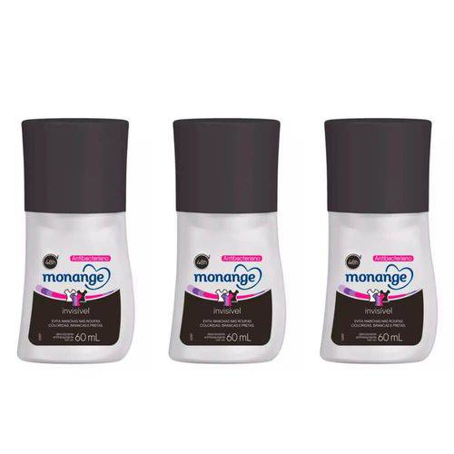 Monange Invisible Desodorante Rollon 60ml (kit C/03)