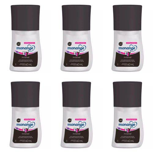 Monange Invisible Desodorante Rollon 60ml (kit C/06)