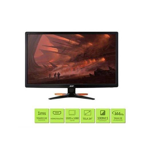 Monitor 24" Led Acer Gamer - Ips - Full HD - 144 Hz - 1ms - Hdmi - Vga - Vesa - 3d - Hdmi - Dvi - Gn