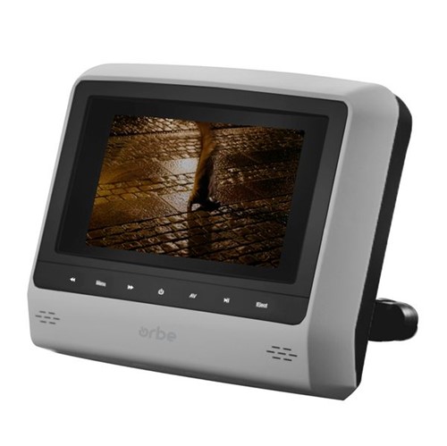 Monitor de Encosto Acoplável 7' com DVD Orbe OMC X7D-Cinza