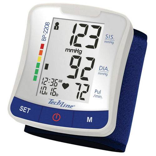 Monitor de Pressão Arterial Digital Automático de Pulso Bp-2208 Techline