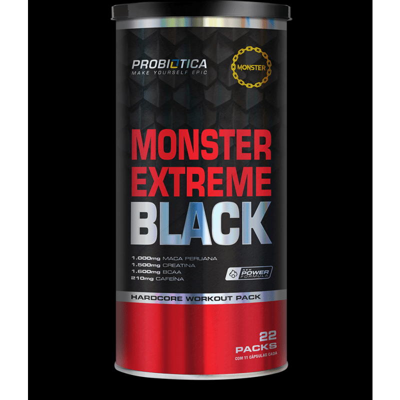 Monster Extreme Black (22 Packs) Probiótica
