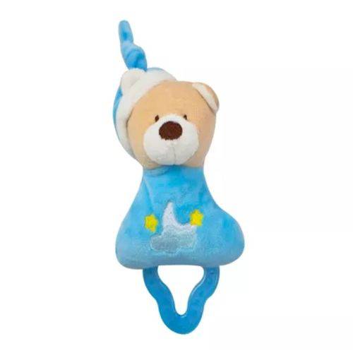 Mordedor Chocalho Zip Toys - Urso Azul