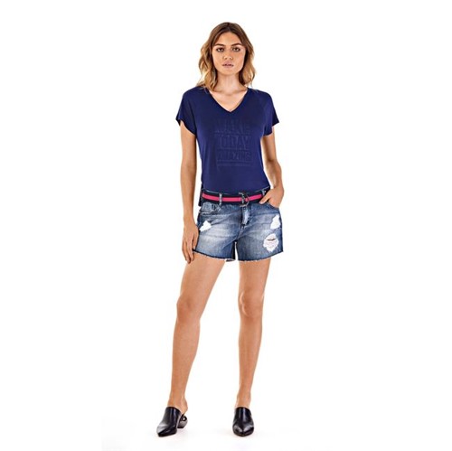 Morena Rosa | Shorts Five Pockets com Cinto Jeans 44