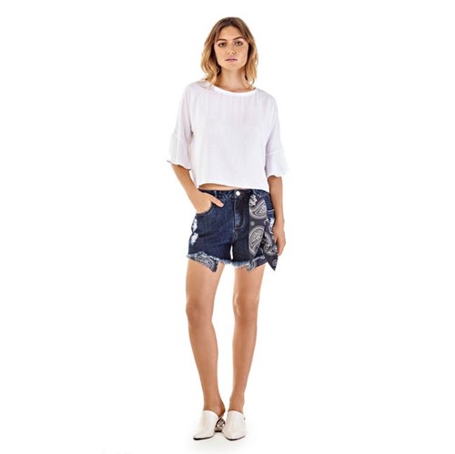 Morena Rosa | Shorts Five Pockets com Lenco Jeans 36