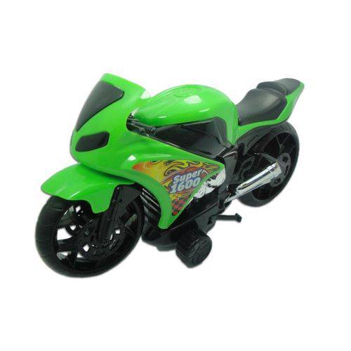 Moto a Fricção Super 1600 Bs Toys Verde