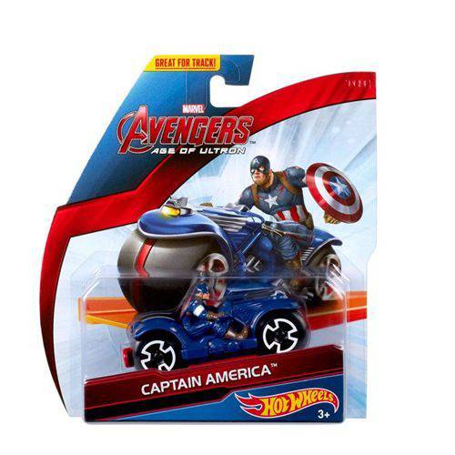 Moto Capitão América Hot Wheels - Cdm36 - Mattel