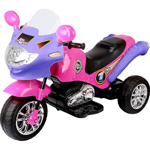 Moto Elétrica Infantil 247 Speed Chopper Pink e Roxo - Homeplay