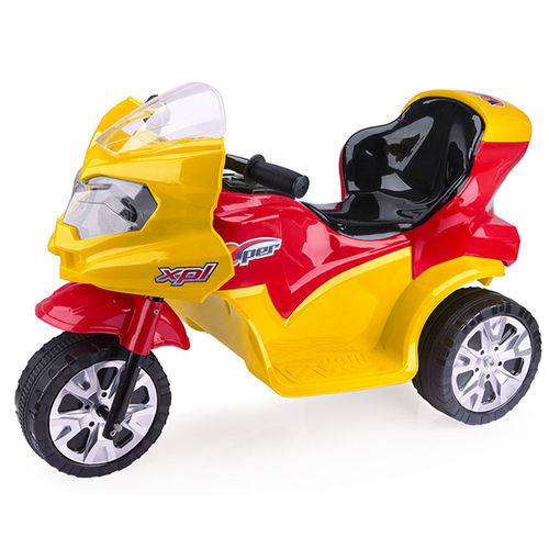 Moto Elétrica Infantil 252 Viper Amarelo e Vermelho 6V - Homeplay