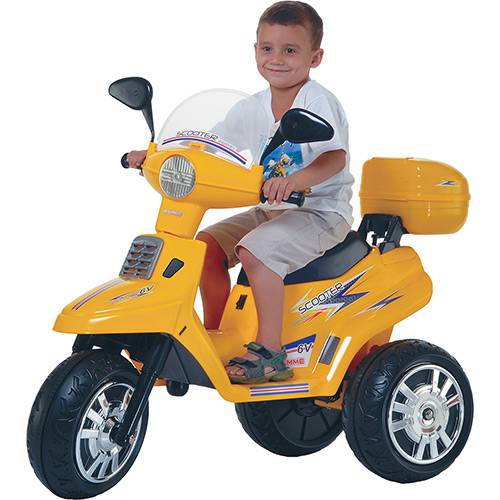 Moto Elétrica Infantil Scooter City Amarelo 6V - Biemme